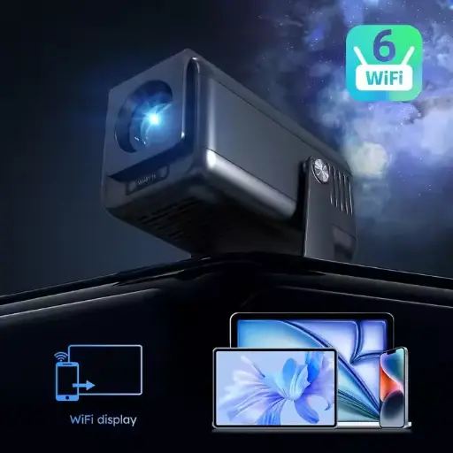 Android 13 1080P Projector 4K Android Smart Wi-Fi Video Theater Smart Home Portable Mini Projector